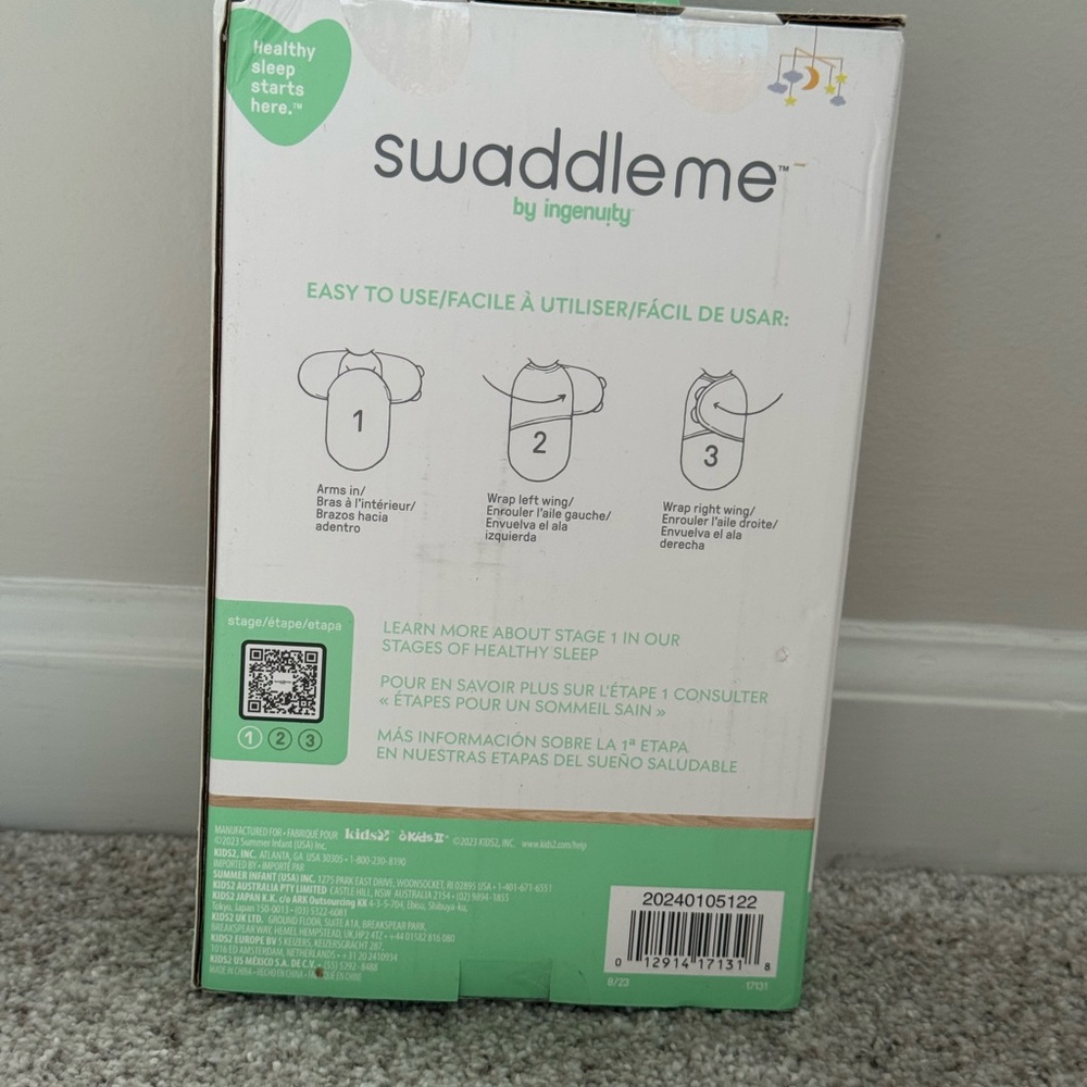 SwaddleMe Easy Use Swaddle Instructions - Picture 2 of 2